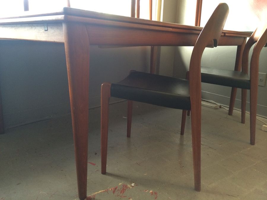 J. L. Moller Teak Dining Chairs and Table - Niels Moller 1951 [Photo 8]