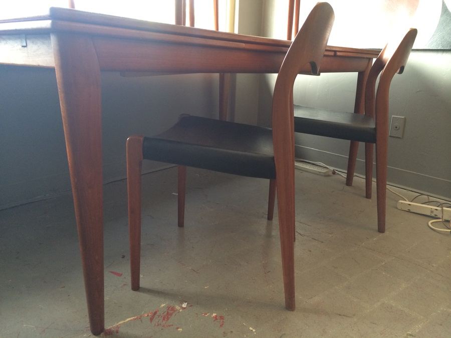 J. L. Moller Teak Dining Chairs and Table - Niels Moller 1951 [Photo 9]