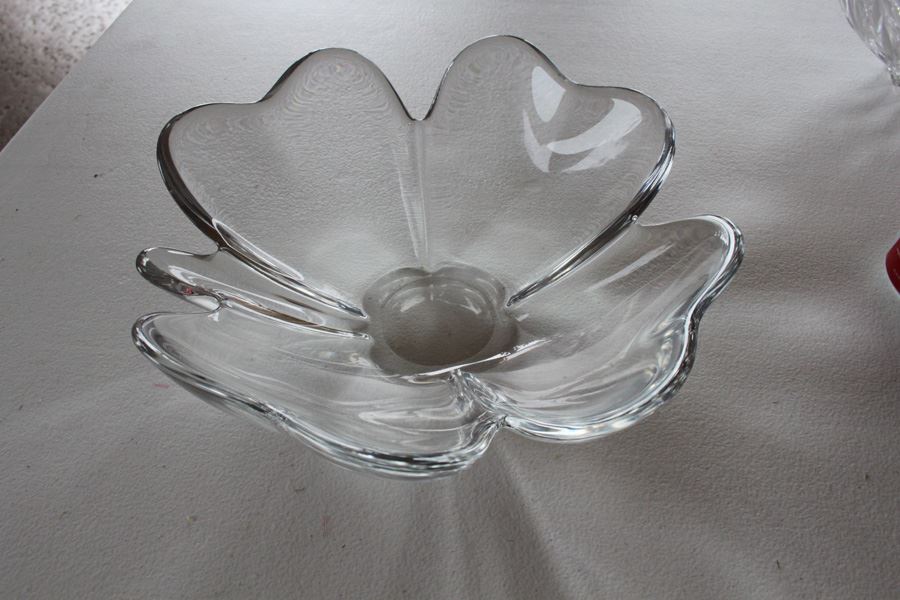 (3) Crystal Bowls Four Leaf Clover Bowl [Photo 6]
