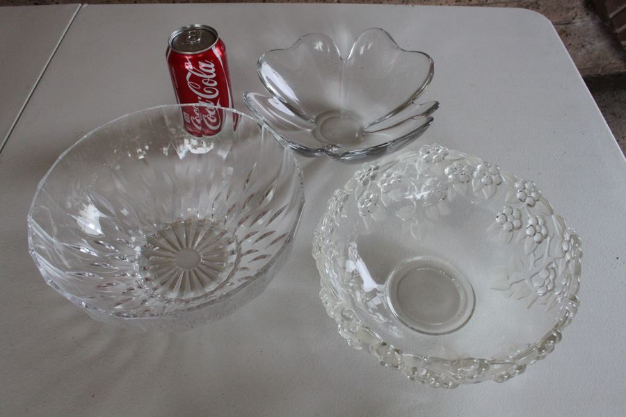 (3) Crystal Bowls Four Leaf Clover Bowl [Photo 4]