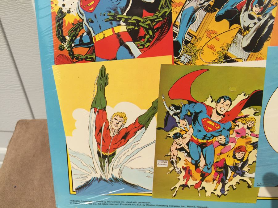 Super Heroes And Super Villains A Big Golden Picture Book New Sealed 1979 DC Comics [Photo 8]