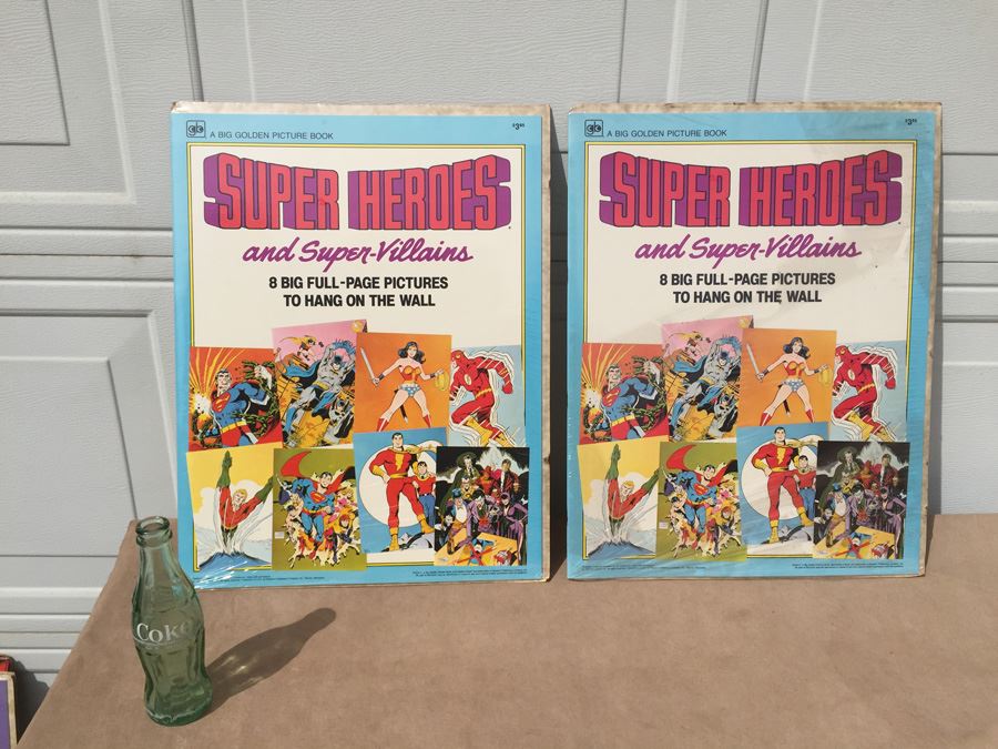Super Heroes And Super Villains A Big Golden Picture Book New Sealed 1979 DC Comics [Photo 3]