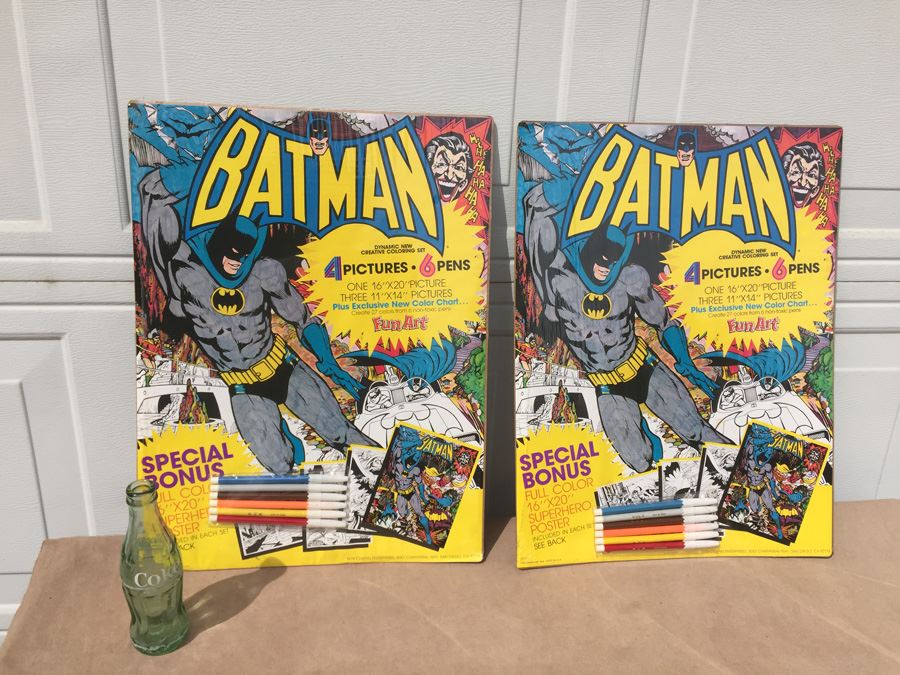 BATMAN Big Coloring Set 1978 Chapin Enterprises New Sealed With Superhero Poster