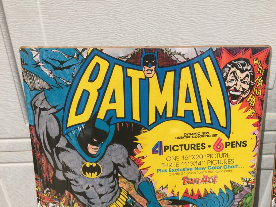 BATMAN Big Coloring Set 1978 Chapin Enterprises New Sealed With Superhero Poster [Photo 5]