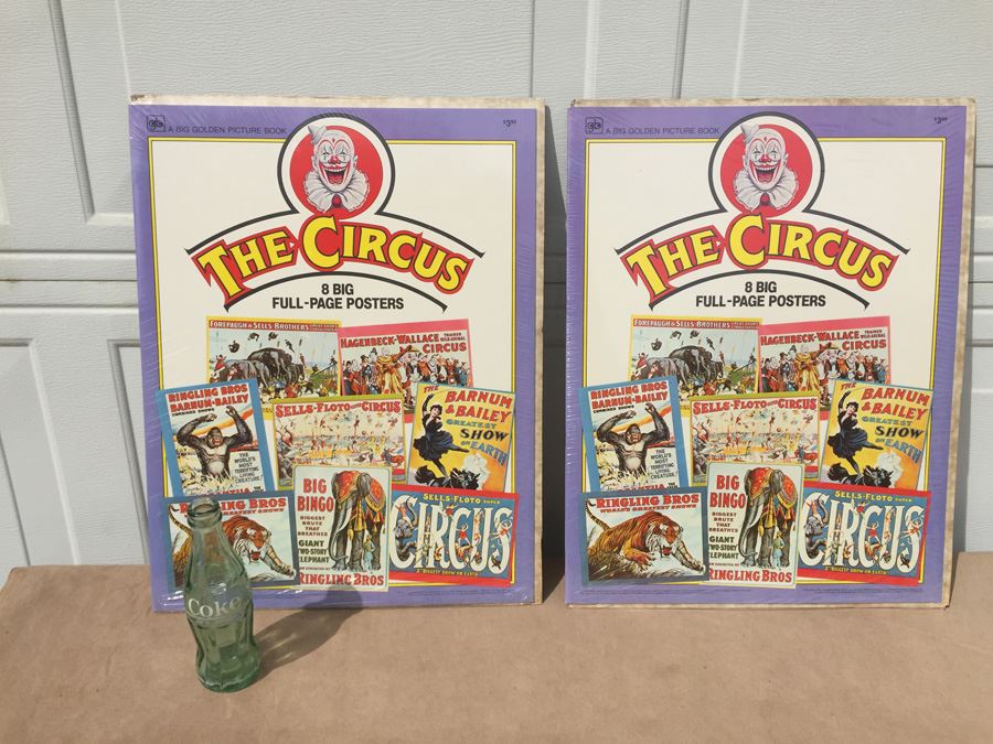 The Circus 8 Big Full-Page Posters Big Golden Picture Book Ringling Bros Barnum & Bailey New Sealed 1979 [Photo 1]