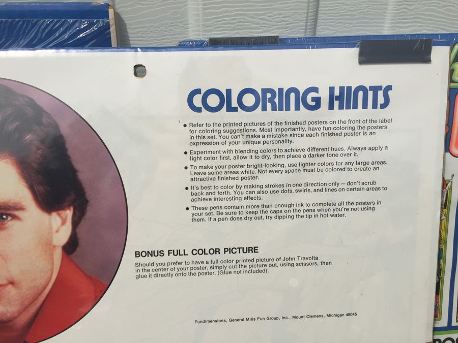 John Travolta Poster Art New Sealed Craft Master 1978 [Photo 12]