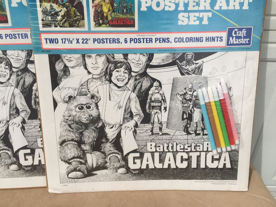 Battlestar Galactica Poster Art Set Craft Master Sealed New 1978 [Photo 7]