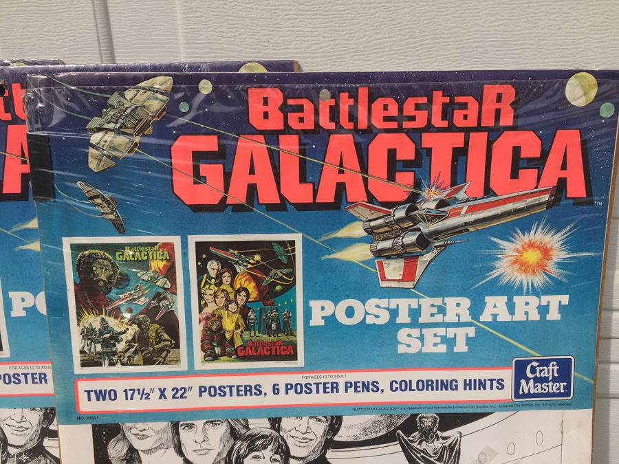 Battlestar Galactica Poster Art Set Craft Master Sealed New 1978 [Photo 5]