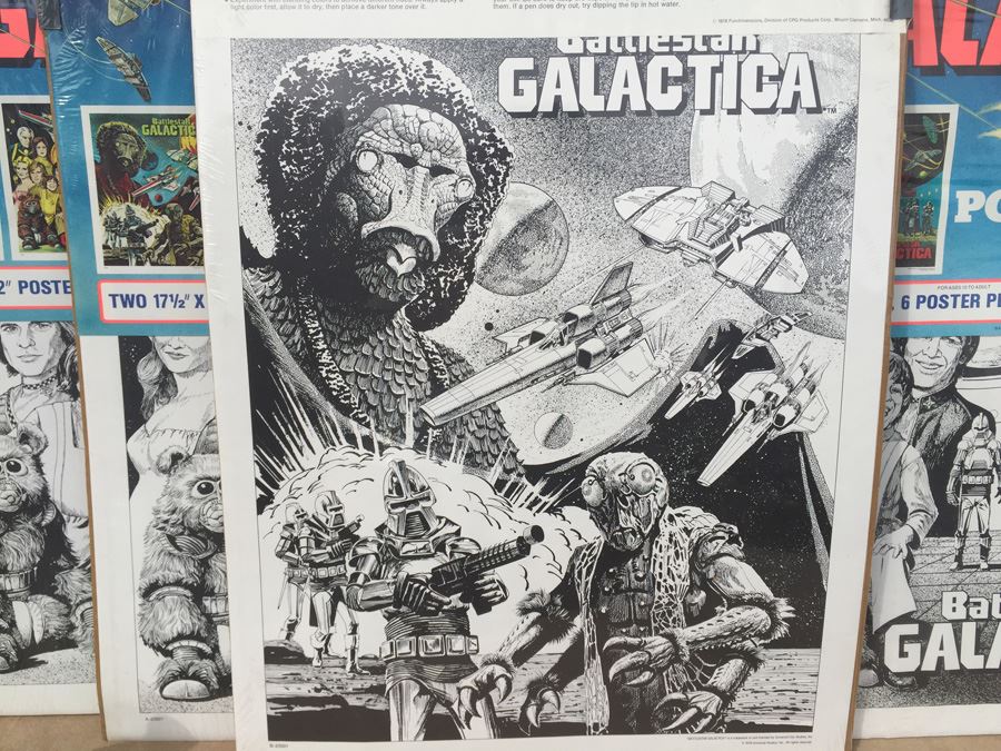 Battlestar Galactica Poster Art Set Craft Master Sealed New 1978 [Photo 9]