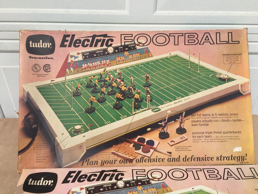 Two Vintage Sets Of The Classic Electric Football By Tudor With Box [Photo 5]