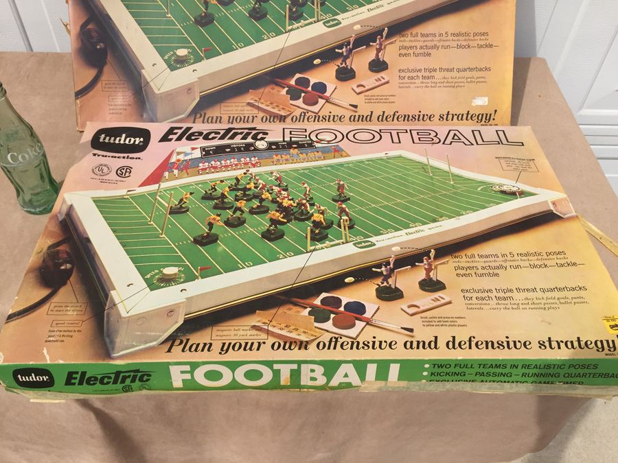 Two Vintage Sets Of The Classic Electric Football By Tudor With Box [Photo 4]