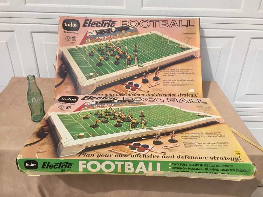 Two Vintage Sets Of The Classic Electric Football By Tudor With Box [Photo 1]