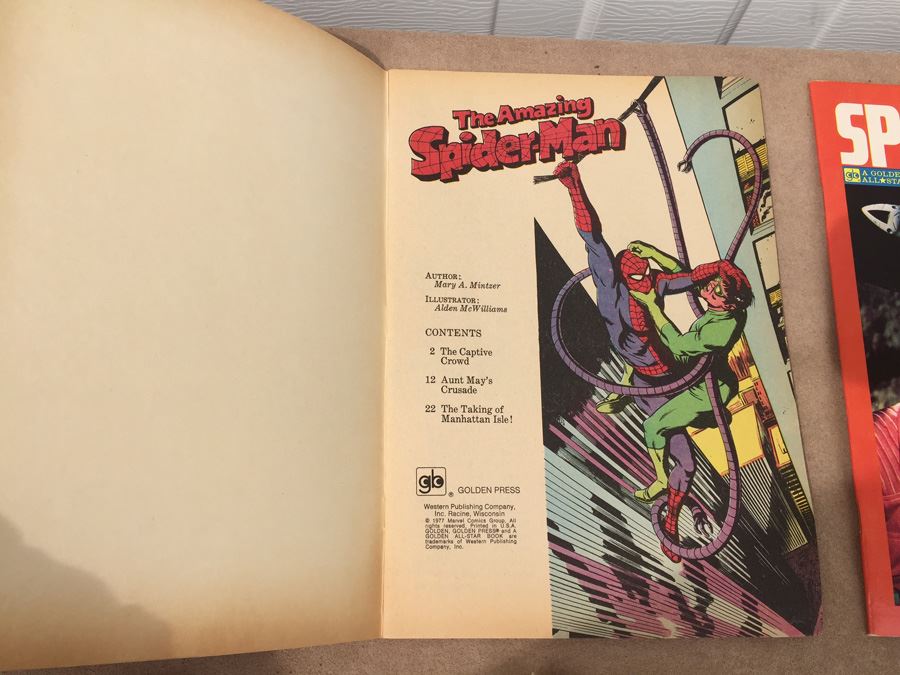 Huge Set Of Golden All Star Books 1977 The Amazing Spider-Man, Muhammad Ali, Space:1999, Fat Albert And The Cosby Kids, Welcome Back Kotter, Donny & Marie, Charlie's Angels, Starsky & Hutch [Photo 3]