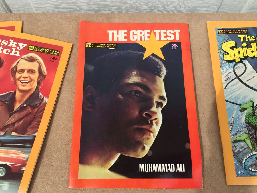 Huge Set Of Golden All Star Books 1977 The Amazing Spider-Man, Muhammad Ali, Space:1999, Fat Albert And The Cosby Kids, Welcome Back Kotter, Donny & Marie, Charlie's Angels, Starsky & Hutch [Photo 4]