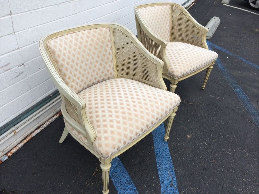 White Side Chairs with Cane Siding [Photo 2]