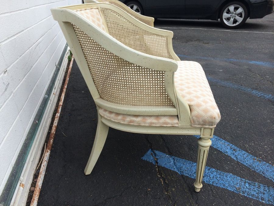 White Side Chairs with Cane Siding [Photo 3]