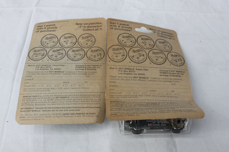 Vintage 1977 Hot Wheels New On Patch Card Speedway Specials Torino Stocker #7647 & Super Streeters Hare Splitter #2504 [Photo 4]