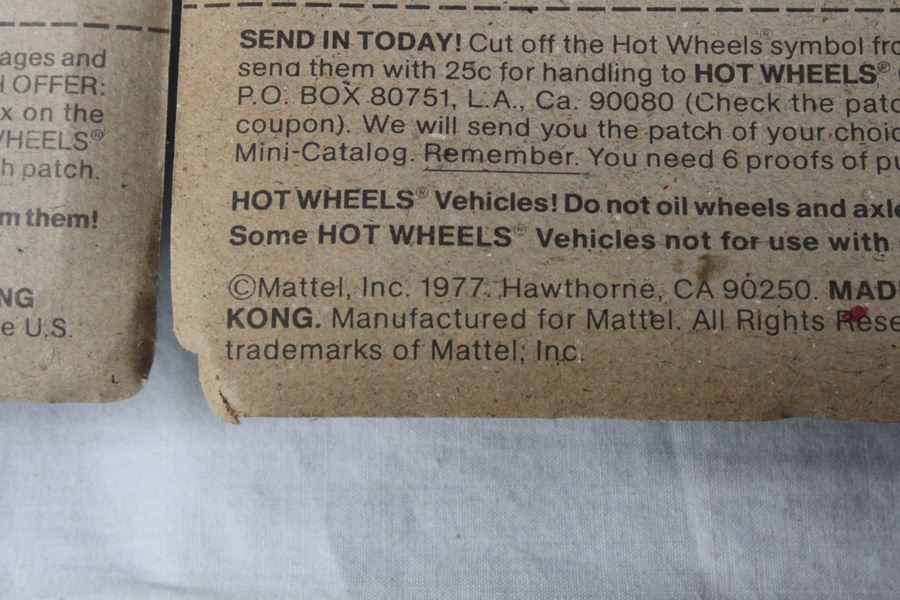 Vintage 1977 Hot Wheels New On Patch Card Super Streeters Super Van #7649 & The Heavies Letter Getter #9643 [Photo 5]