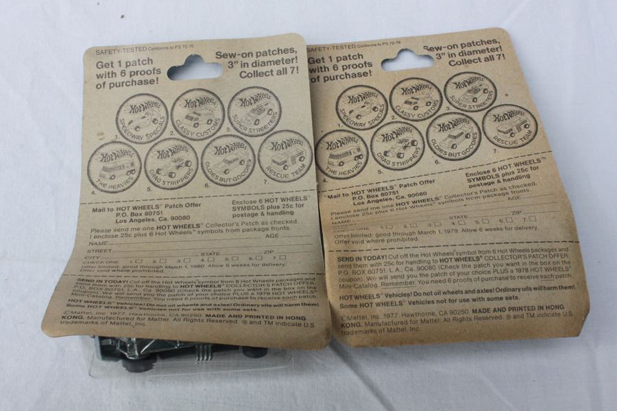 Vintage 1977 Hot Wheels New On Patch Card Drag Strippers Vetty Funny #2508 & The Heavies GMC Motorhome #9645 [Photo 4]