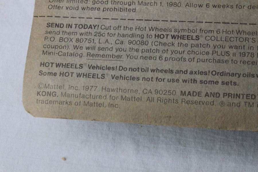 Vintage 1977 Hot Wheels New On Patch Card Speedway Specials Lickety Six #2017 & The Heavies Ramblin' Wrecker  #7659 [Photo 6]