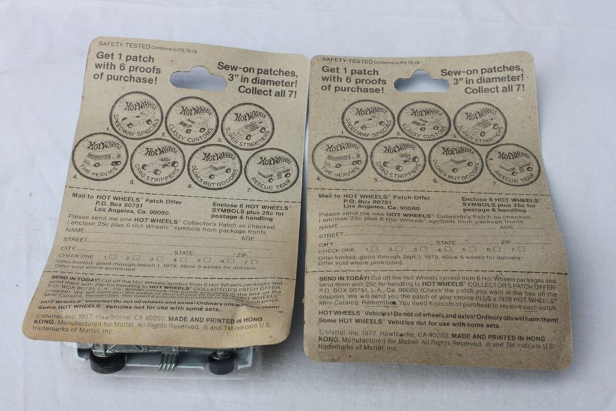 Vintage 1977 Hot Wheels New On Patch Card Drag Strippers Army Funny Car #2023 & Speedway Specials Porsche P-917 #6972 [Photo 2]