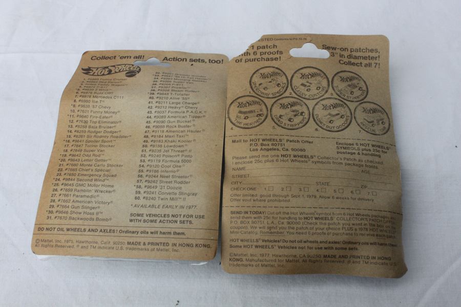 Vintage Hot Wheels New On Patch Card 1977 Super Streeters & 1975 Flying Colors Spoiler Sport [Photo 4]