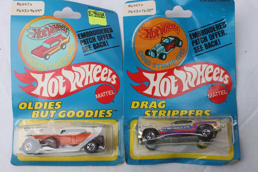 Vintage 1977 Hot Wheels New On Patch Card Oldies But Goodies '31 Doozie #9649 & Drag Strippers Top Eliminator #7630