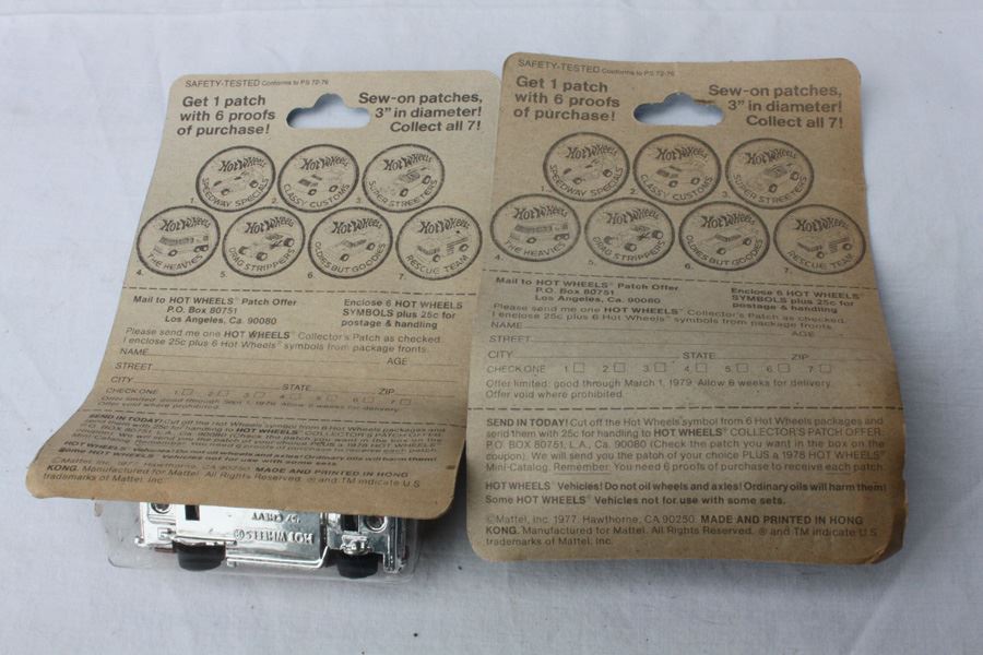 Vintage 1977 Hot Wheels New On Patch Card Oldies But Goodies '57 Chevy #9638 & Speedway Specials Baja Breaker [Photo 4]