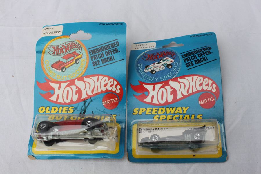 Vintage 1977 Hot Wheels New On Patch Card Oldies But Goodies Auburn & Speedway Specials Formula P.A.C.K. #9037