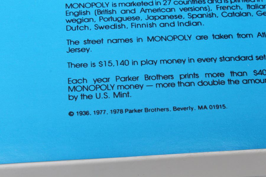 MONOPOLY Game Parker Brothers New In Box 1978 [Photo 5]