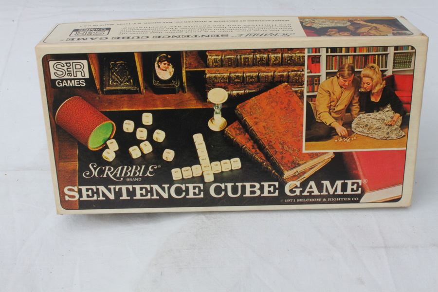 Sentence Cube Game From Scrabble Brand New In Box 1971