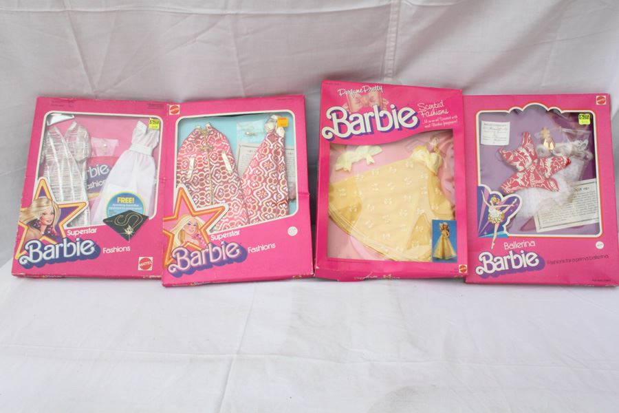 Barbie Fashions Ballerina, Superstar And Perfume Pretty New In Box Mattel 1975, 1976, 1977 & 1987 [Photo 1]