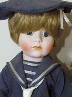 Large Porcelain Doll Boy / Girl Sailor Set [Photo 4]