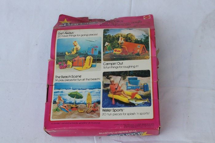 Barbie Play Paks The Beach Scene In Box Note Damage To Box Mattel 1980 [Photo 3]