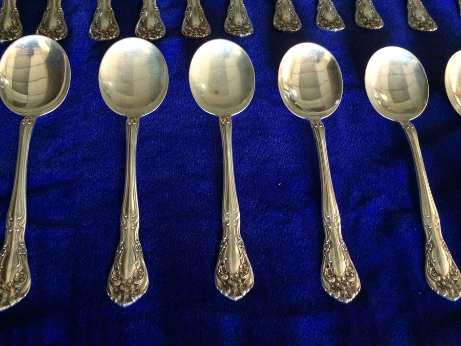 91-Piece Alvin Sterling Silver Flatware Set - STARTING BID IS 85% OF MELT VALUE! [Photo 16]