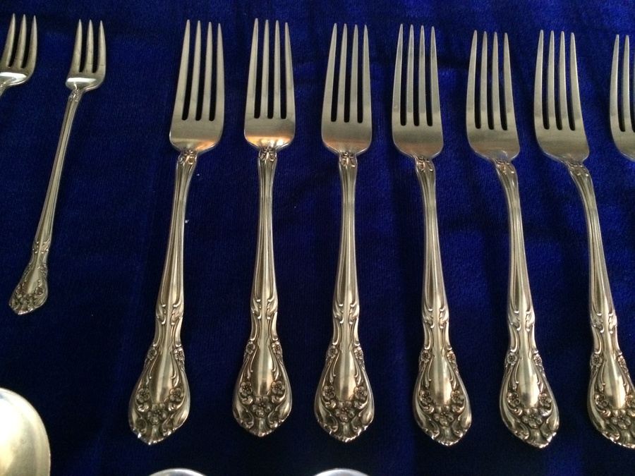 91-Piece Alvin Sterling Silver Flatware Set - STARTING BID IS 85% OF ...