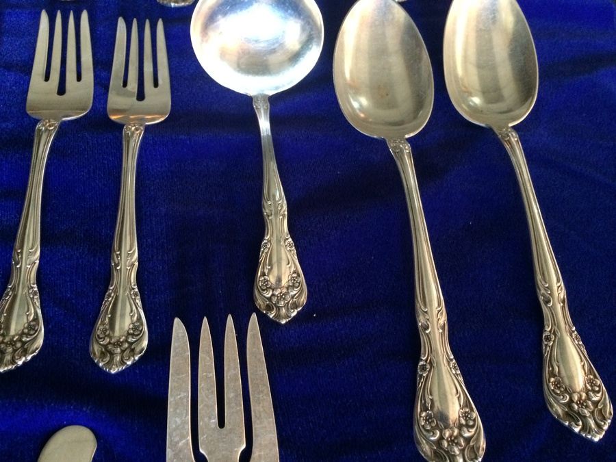91-Piece Alvin Sterling Silver Flatware Set - STARTING BID IS 85% OF MELT VALUE! [Photo 8]