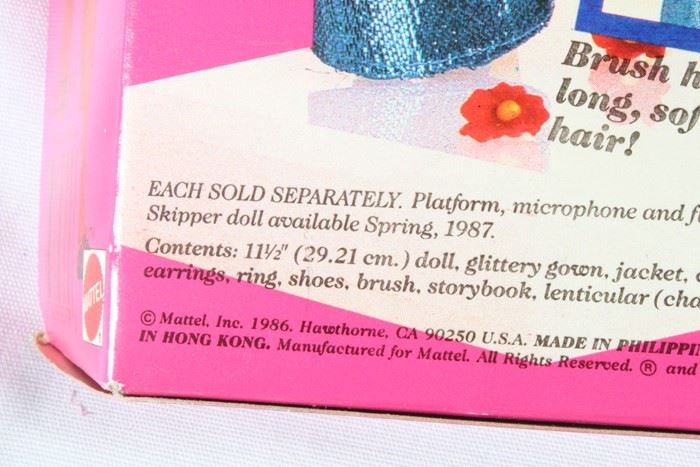 Jewel Secrets Whitney Barbie Mattel New In Box 1986 [Photo 4]