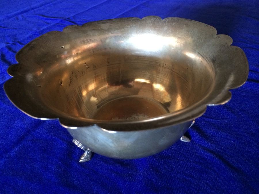 Mexican Sterling Silver Footed Bowl