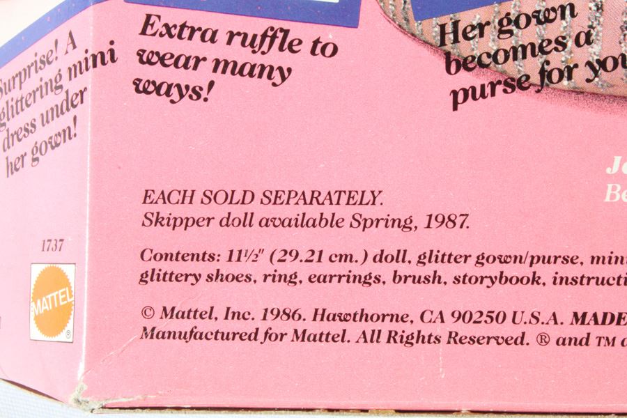 Jewel Secrets Barbie Mattel New In Box 1987 [Photo 4]