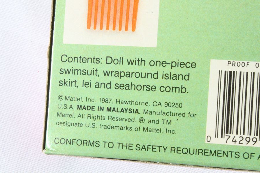 Island Fun Barbie Mattel New In Box 1987 [Photo 4]