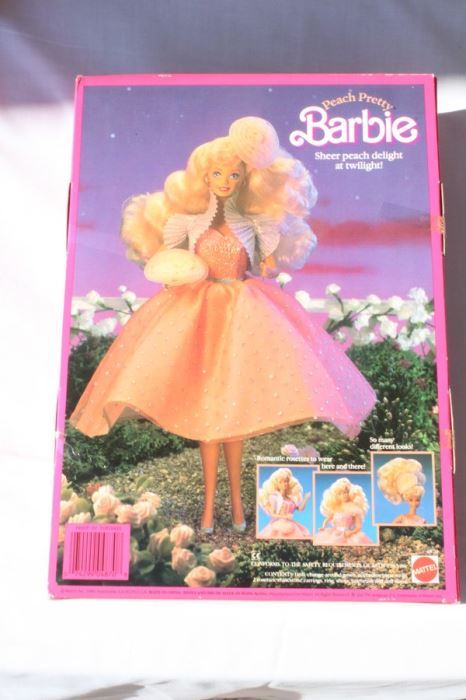 Peach Pretty Barbie Mattel New In Box 1989 [Photo 3]