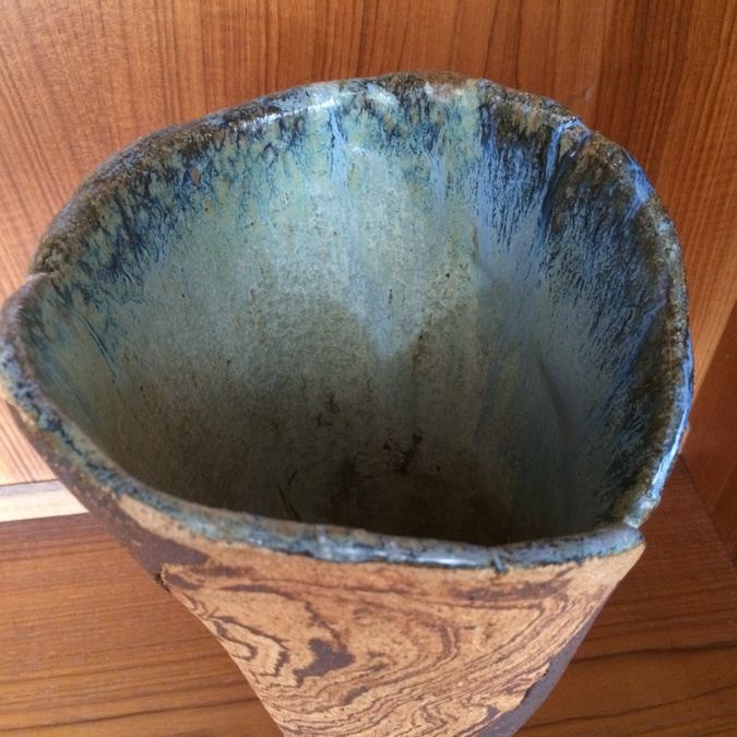 Art Pottery Vase Artist Signed T. Tamil?? Tauiz??