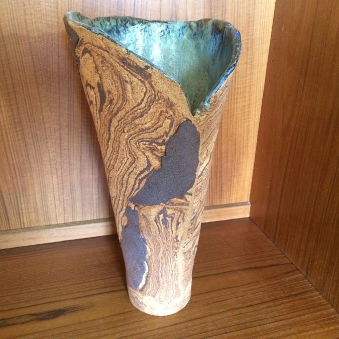 Art Pottery Vase - Artist Signed T. Tamil?? Tauiz??