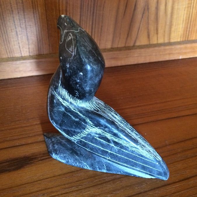 Canada Eskimo Art Esquimau Bird Stone Carving [Photo 5]