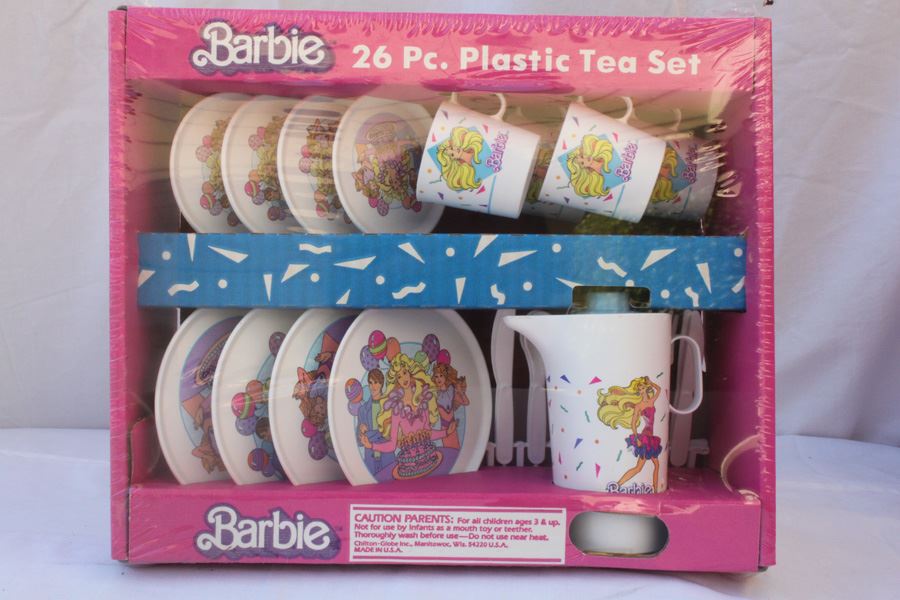 barbie plastic tea set