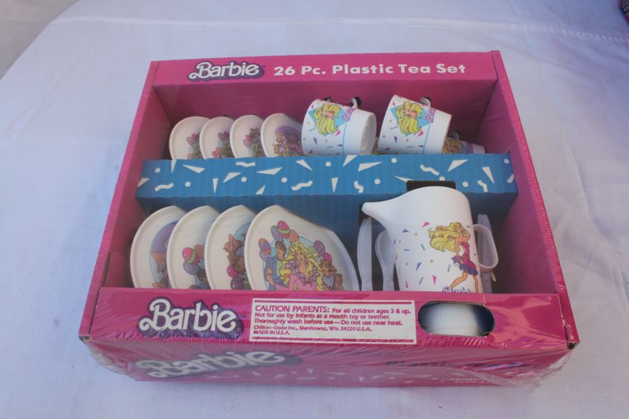 barbie plastic tea set