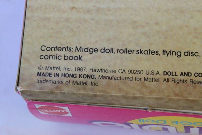 California Dream Barbie Midge With Comic Book Mattel New In Box 1987 [Photo 4]