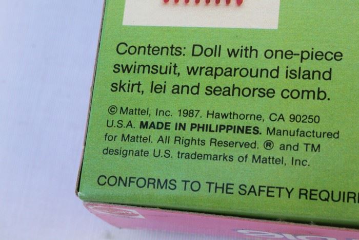 Island Fun Barbie Mattel New In Box 1987 [Photo 4]