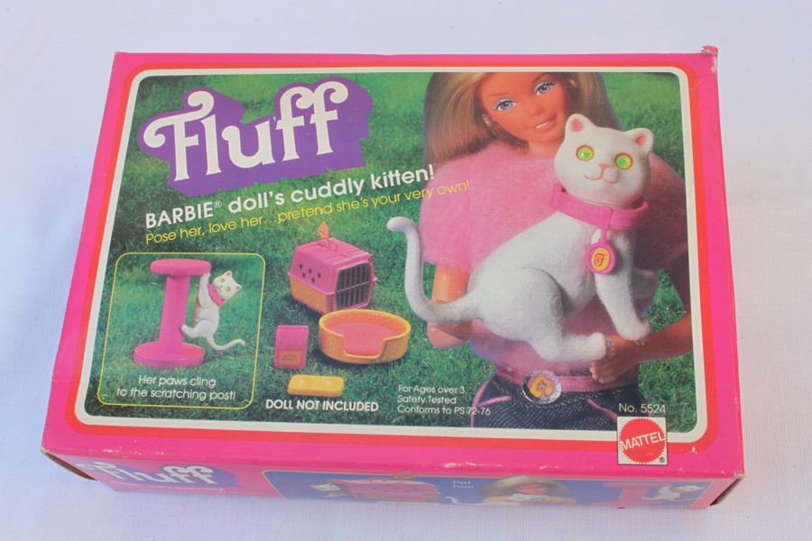 Fluff Barbie Doll's Cuddly Kitten Mattel New In Box 1982 [Photo 1]